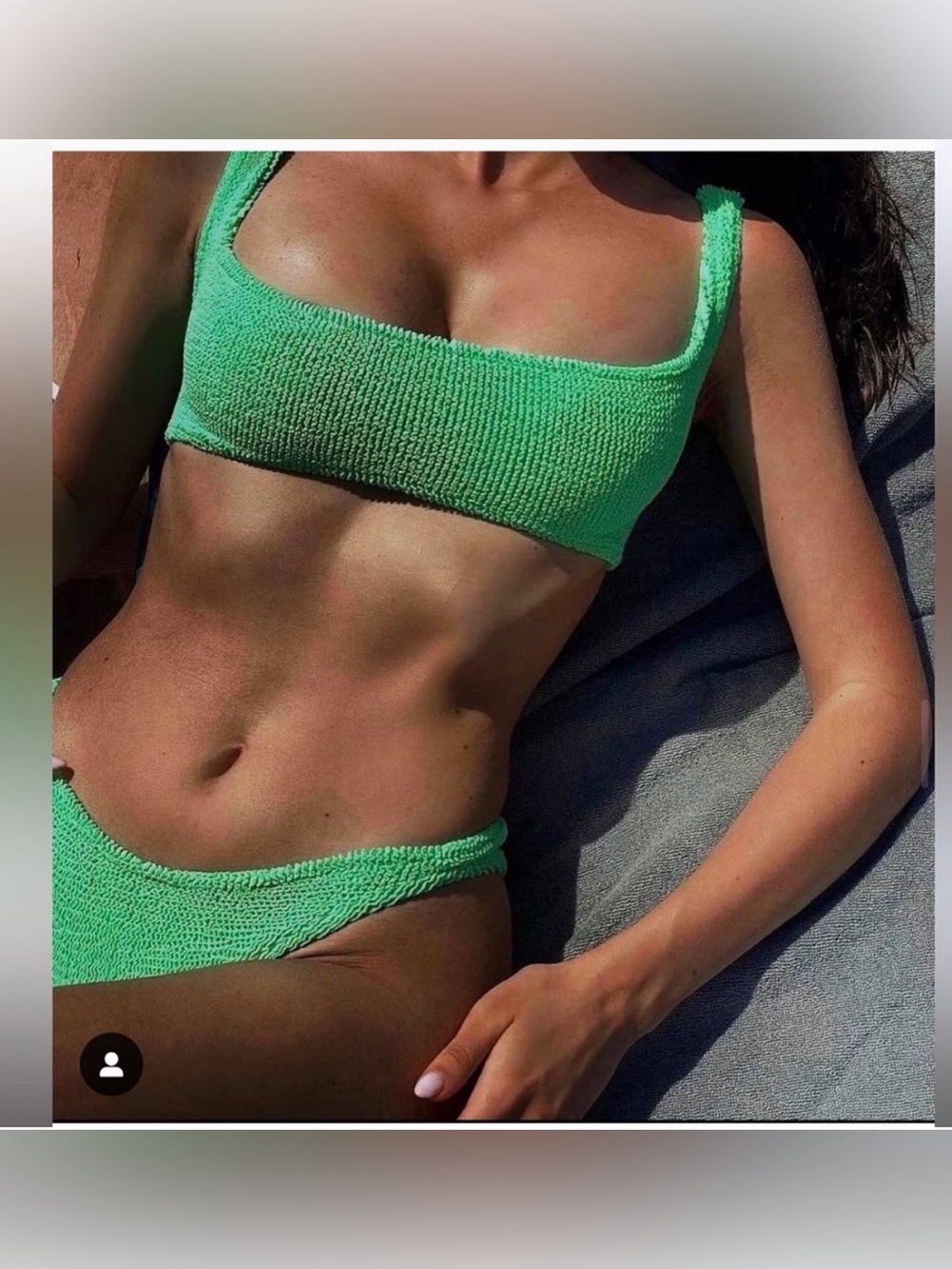 HUNZA G green bikini